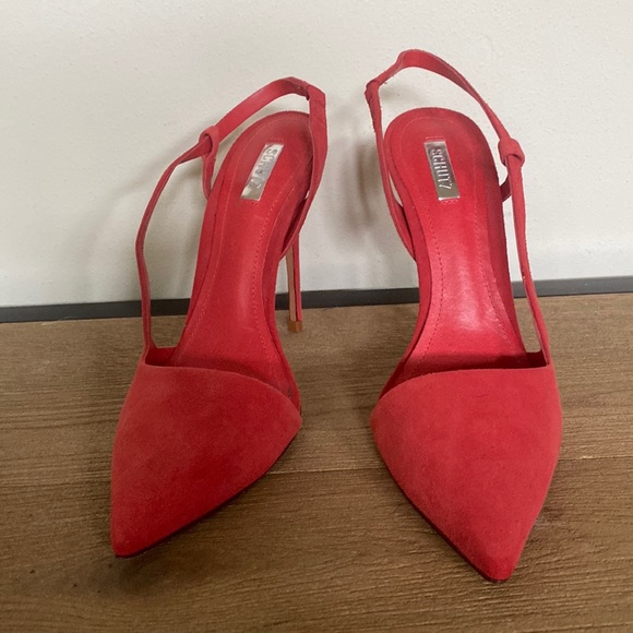 Schutz red heels, size 7.5 - Picture 1 of 4